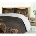 thumbnail image 5 of Ambesonne Western Duvet Cover Set, Cowboy Riding Horse, 2-Calking, Earth Yellow Grey, 5 of 7