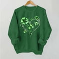 thumbnail image 6 of St. Patrick's Day Tops for Women Green Printed Crewneck Long Sleeve Casual Loose Fit Pullover Sweatshirts (M, Hot Pink), 6 of 7
