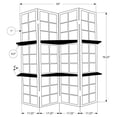 thumbnail image 2 of I 4624 Folding Screen - 4 Panel / Cappuccino / 2 Display Shelves, 2 of 4