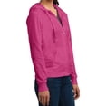 thumbnail image 4 of Mafoose Women's Juniors Jersey Full-Zip Hoodie Dark Fuchsia Heather X-Large, 4 of 4