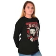 thumbnail image 3 of Kanji Style Betty Boop Beautiful Women's Long Sleeve T Shirt Brisco Brands M, 3 of 6