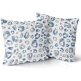 thumbnail image 2 of Blue Leopard Print Pillow Covers 20X20 Inch Light Blue Gray Watercolor Cheetah Decorative Pillow Cases Animal Square Throw Pillow Case Set of 2 Home Decor For Sofa Living Room Bedroom Bed Cushion, 2 of 5