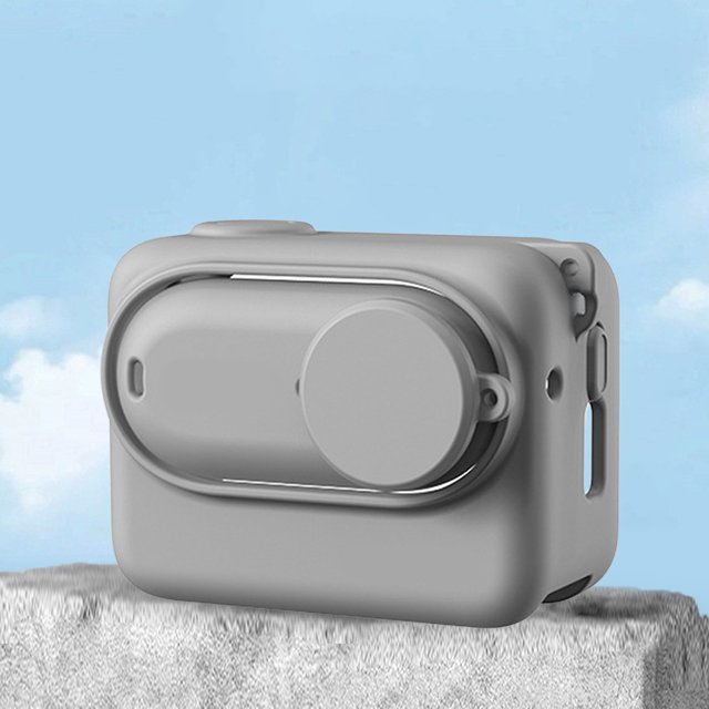 Bolsa de cámara Funda de cámara de silicona Mini bolsa de almacenamiento para Insta360 GO3 (Gris)