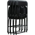 thumbnail image 5 of Lorell Plastic Folding Chair X-Style Base - Black - Plastic - 17.8" Length x 17" Width - 31.5" Height - 4 / Carton, 5 of 5