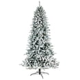 thumbnail image 4 of Nearly Natural Livingston Clear Prelit LED White Flocked Pine Christmas Tree, 8', 4 of 9
