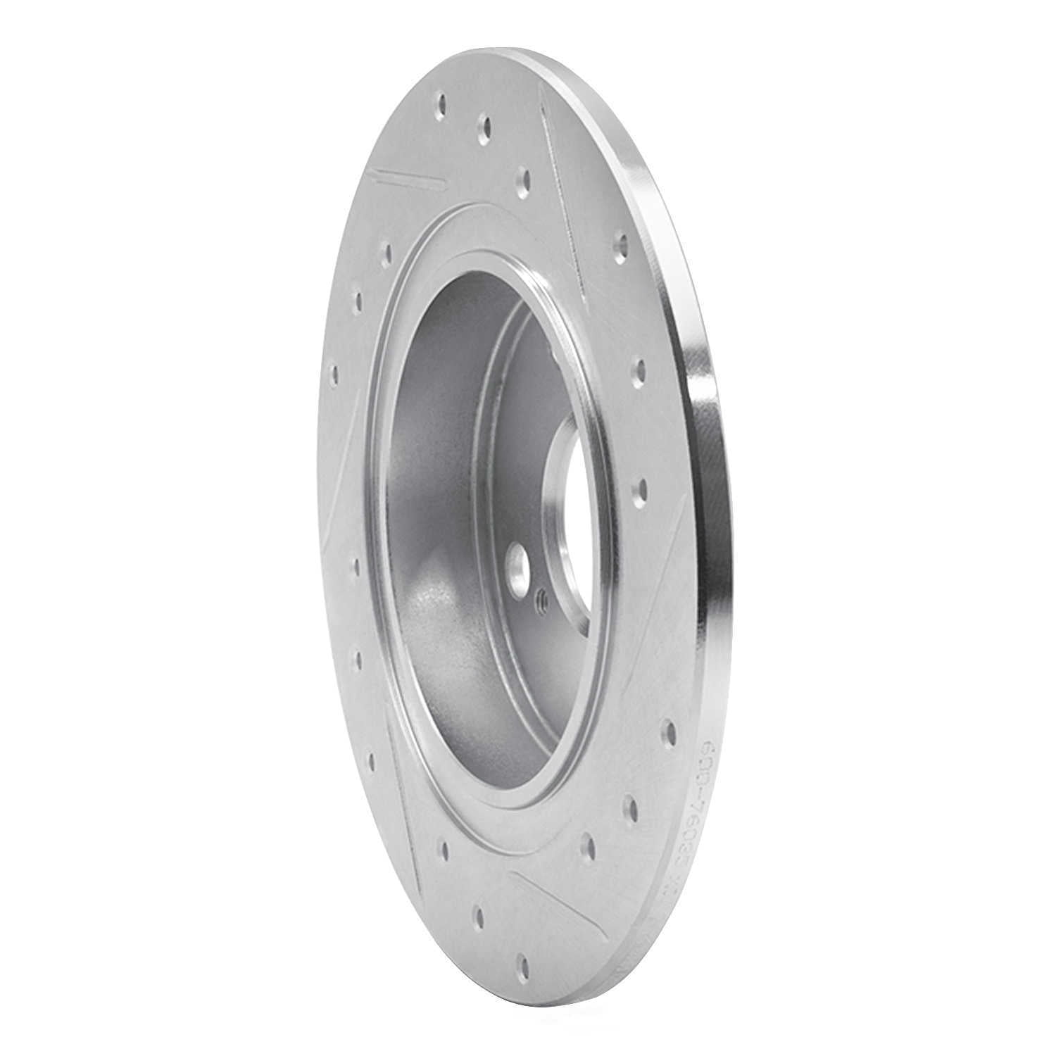 Dynamic Friction Company 631-76035L DFC Brake Rotor - Drilled And Slotted - Silver