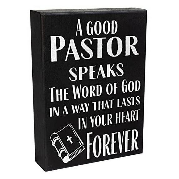 JennyGems Pastor Appreciation Gifts, Pastor Gifts, Meaningful Gift for Pastors, Pastor Gift Ideas, Wood Sign, Wall Hanging and Tabletop Display, Shelf Accent, American Made