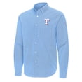 thumbnail image 2 of Men's Antigua Powder Blue Texas Rangers Porter Woven Long Sleeve Button-Down Shirt, 2 of 3