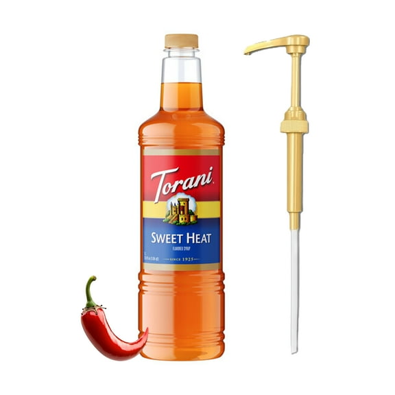 Torani Sweet Heat Flavouring Syrup, 1L Plastic Bottle with Absol Gold Pump