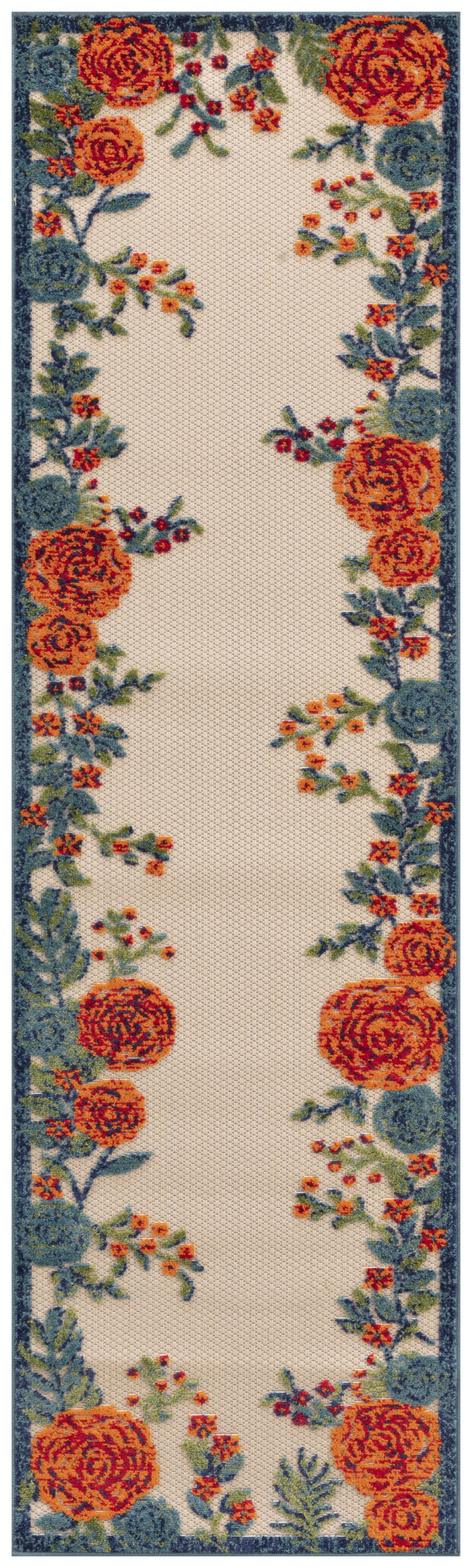 Nourison Aloha Indoor/Outdoor Ivory Multicolor 2' x 6' Area Rug (2x6)