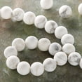 thumbnail image 2 of Bead Landing Matte White & Gray Howlite Round Beads, 6mm, 12 Pack, 2 of 4