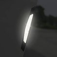 thumbnail image 4 of Pegatinas reflectantes para coche BRILLAR paquete de 4 advertencia anticolisión 3D fibra de carbono negro blanco, 4 of 5