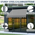 thumbnail image 5 of Tcbosik 78.7" x 47.2" Manual Retractable Awning with Crank Handle, 78.7" -118.1" Height Adjustable Sun Shade, Water Resistant Sunshelter for Backyard, Garden, Patio, Deck, Grey, 5 of 10