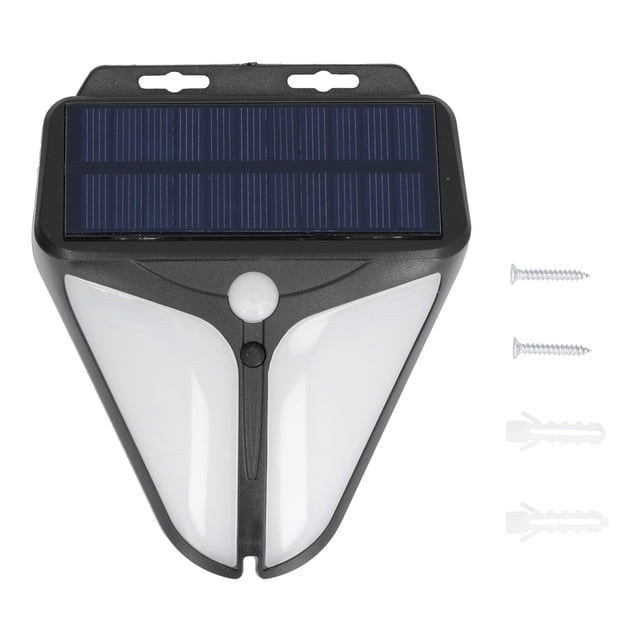 Lámpara con sensor corporal resistente al agua para cercas, patios y calles, luz solar inteligente para exteriores con clasificación IP65