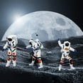 thumbnail image 3 of 3 Pieces Mini Space Figure Tabletop Astronaut Statue 1:64 Scale for Model Diorama Collection Display, 3 of 6