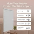 thumbnail image 6 of REGAL estate, QuickInsta PeelMount No Drill No Tool Cordless1.5" Light Filtering Cellular Shades, 38.5"W x 64"H, Light Gray, 6 of 8