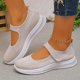 thumbnail image 4 of Zapatos de Caminata de Verano Mujeres Mujeres de Moda Casual Primavera Y Verano Malla Respirable Cuña Tacón Zapatos Gruesos con Correa Ajustable Mary, 4 of 9