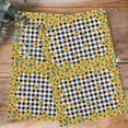 thumbnail image 4 of Yellow Sunflower Kitchen Towels Set of 4, Water Absorbent Dish Towel, Summer Bee Floral Black White Plaid Decorative Hand Towels - Quick Drying Cloth for Cooking Baking, 18x28 Inch, 4 of 8