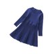 thumbnail image 1 of Odeerbi Niñas Suéter Plisado Vestido Punto Princesa Niños Color Sólido Cuello Redondo Vestido Manga Larga, 1 of 6
