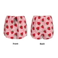 thumbnail image 3 of Balery Strawberry Pattern Women's Running Shorts with Liner 2 Pockets Elastic Workout Athletic Gym Yoga Shorts-Small, 3 of 7
