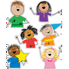 Creative Teaching Press Stick Kids Designer Cut-Outs, 10" x 10", Assorted Colors, Pack Of 12