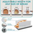 thumbnail image 3 of Bread Slicer Guide With Adjustable Width and Crumb Tray - Plastic Loaf Cutter for Homemade Bread, Sourdough Rounds, Sandwich, Bagels, 3 of 7