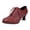 Red, variant on Women's Kitten Heels Oxfords Pumps Retro Lace Up Breathable Dressy Shoe Ladies Slip on Work Party Heel Sandals Red Size 12