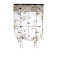 thumbnail image 1 of Roman Curtain Voile - Tie Up Silk Ribbon Shade - Window Valance Drape for 1 Yellow 80x100cm, 1 of 8