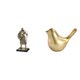 thumbnail image 1 of Figura decorativa de un caballero europeo y un pájaro dorado, ideal como adorno de escritorio para la entrada, la sala de estar, la oficina o como dec, 1 of 8