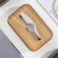 thumbnail image 2 of Soporte de tejido de madera de imitación, caja de almacenamiento de toallas de papel para el hogar, organizador de dispensador para el hogar, encimera de coche, sala de estar 11 Feliz Sencillez, 2 of 5