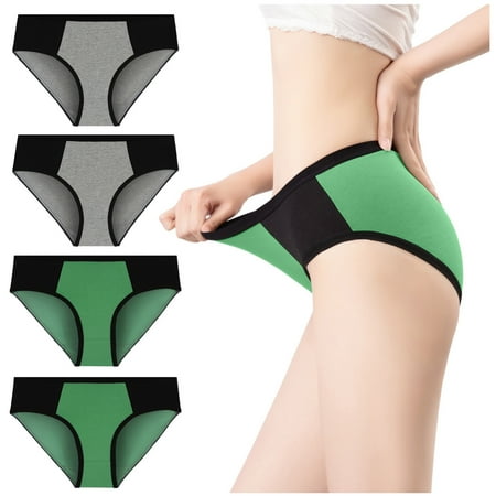 

ZHUASHUM Women High Waist Panties Patchwork Briefs