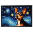 thumbnail image 2 of Toy Fox Terrier Dog Canvas Van Gogh Starry Night Wall Art Gifts Canvas Wall Art Frame Music Artist Customized Canvas Framed Photo Art Work For The Bedroom(Gifts For Dog Lover ), 2 of 6