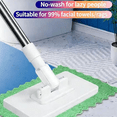 thumbnail image 4 of Mop with Pressure Clamping System,2026 Upgrade Handle Wet and Dry Flat Mopping Sweeper Stick with 6 Reusable Cloths,for Hardwood,Laminate,Tile Floor Cleaning, 4 of 7