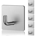 thumbnail image 1 of Ganchos autoadhesivos, ganchos para paños de cocina, ganchos resistentes e impermeables para cocina, baño, oficina, inodoro, sin taladro, a prueba de óxido (paquete de 6), 1 of 4