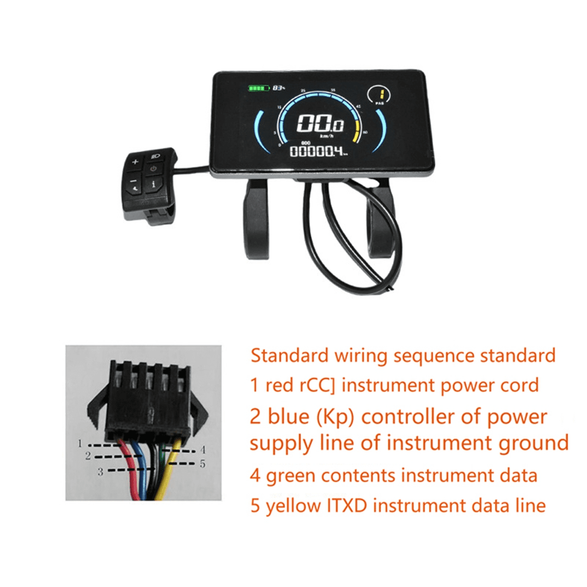 Compteur LCD Couleur Pour Vélo électrique - Affiche Vitesse, Puissance, Niveau Batterie (24V-72V), Compatible NFC