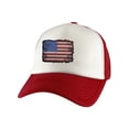 thumbnail image 1 of Gravity Threads Tattered US Flag Adjustable Trucker Hat - Red/White, 1 of 2