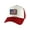 Red/White, variant on Tattered US Flag Adjustable Trucker Hat - Red