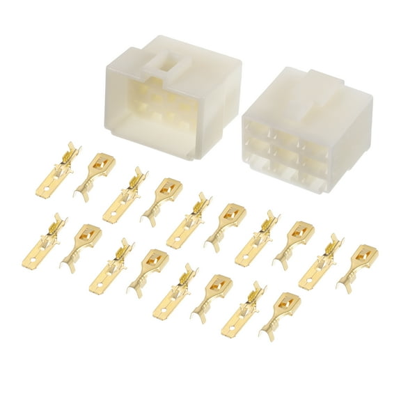 Unique Bargains 9 Pin Car Electrical Wire Connector Plug Kits Male Female Cable Terminal Housing for Car Boat RV 1 Set
