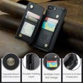 thumbnail image 5 of Mantto Case for iPhone 7 Plus/iPhone 8 Plus with Card Holder, Retro PU Leather RFID Blocking Credit Card Slots Double Magnetic Clasp Flip Kickstand Shockproof Phone Cover,Black, 5 of 9