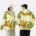 thumbnail image 4 of Kdxio Sunflowers Print Women Men Sun Protection UPF 50+ Jackets Zip Up Long Sleeve Hoodie Hiking Lightweight with Pockets, 4 of 7