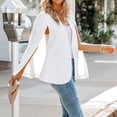 thumbnail image 3 of Women Elegant Cape Blazer Split Sleeve Open Front Casual Workwear Ol Blazer, 3 of 8