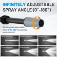 thumbnail image 5 of SPEEDWOW 2000PSI 1.1 GPM Cordless Pressure Washer, 7.2 Gal Water Tank, 3 Water Supply Modes, 0°-180° Swivel Joint, 16FT Hose for Car, Fence, Driveway, Patio, Deck, 5 of 10