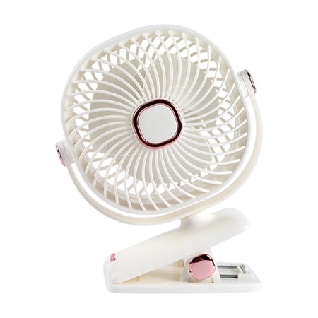 Yhmxh Rechargeable Clip On Fan USB Battery Operated Fan For Desk 4 Speeds Foldable Desk Fan Strong Airflow Portable Small Fans for Office Stroller Bedroom and Camping
