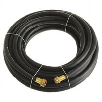 1/2 in ID x 75 ft L Garden Hose, EPDM Tube, Black, Brass x Brass Fitting