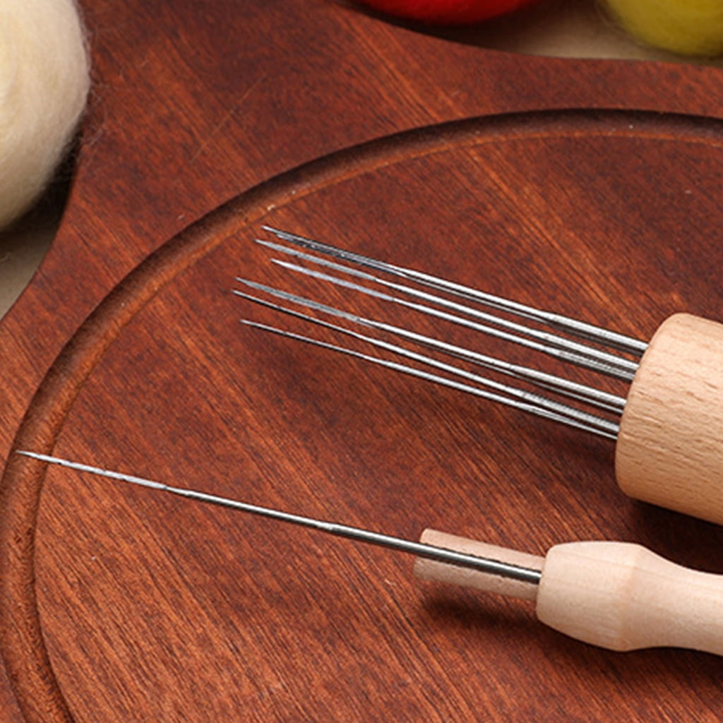 Geemin 18 Colors Needle Felting Kits Wool Felting Tools Handmade Felt Needle Wool Felting Accessories for Adults Felting Supply