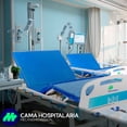 thumbnail image 4 of Medical Store Cama Hospitalaria De Lujo con barandales Plegables, Ruedas Giratorias, Acero de Alta Resistencia Soporta hasta 130kg, Incluye: Colchón y Porta Suero con 2 Ganchos. (Manual), 4 of 8