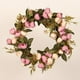 thumbnail image 5 of Arreglos De Rosas Artificiales Arreglos Florales Puerta Principal Pared Hogar DIY Piso Jardín Oficina Decoración De Púrpura Colco corona de flores de primavera, 5 of 6