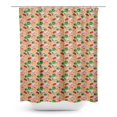 thumbnail image 1 of S4Sassy Pink Stripe & Mixed Veggies Vegetable Water Repellent Bath Shower Curtain With Roller Rings Hook-60 x 84 Inch, 1 of 6