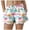 Pink, variant on felwors Women's Gold Palm Tree Print Shorts Elastic Drawstring Waist Black Summer Beach Casual Shorts with Pockets (Pink, M)