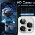 thumbnail image 5 of JETech Camera Lens Protector for iPhone 16 Pro 6.3-Inch and iPhone 16 Pro Max 6.9-Inch, 9H Tempered Glass Metal Individual Ring Cover, HD Clear, 1 Set (Silver), 5 of 7